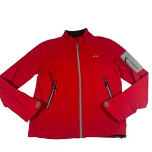 GoLite Mens M Softshell Jacket Red Full Zip Hiking Outdoor Windproof Performance